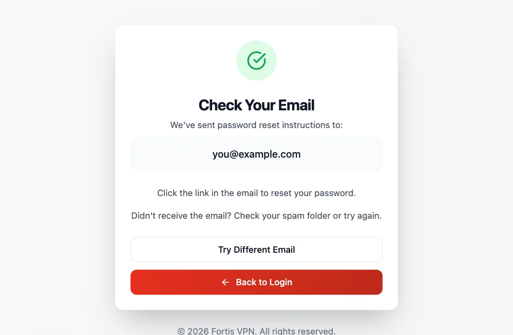 The Check Your Email message