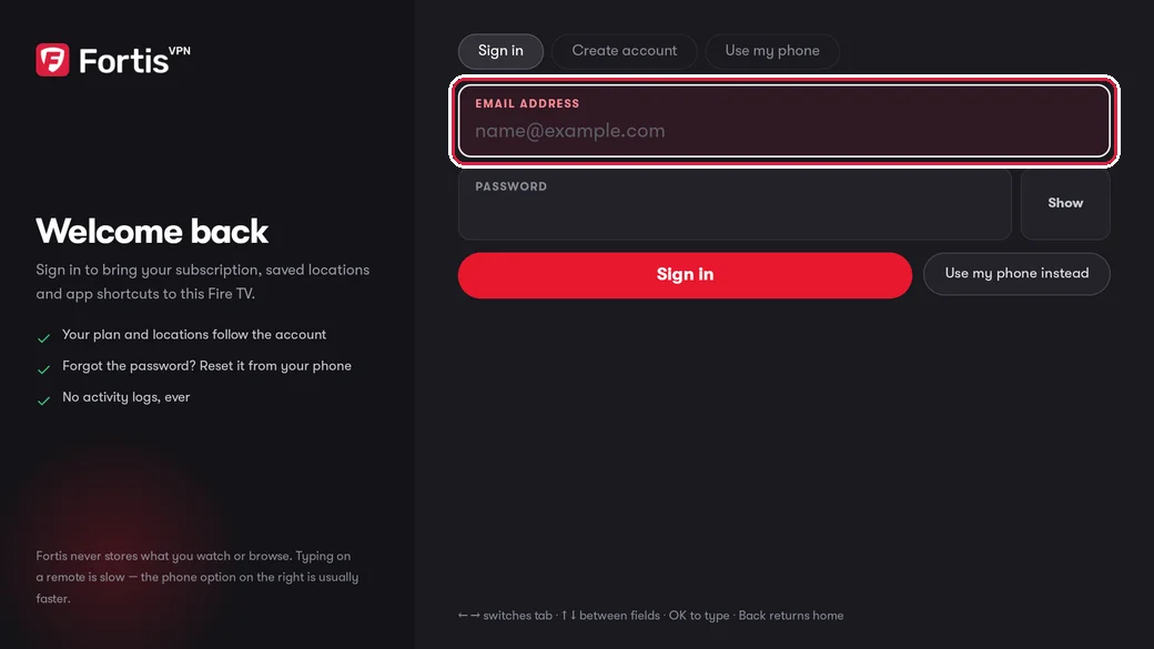 The EMAIL ADDRESS box highlighted